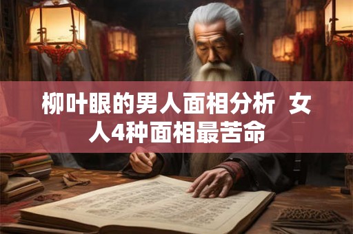 柳叶眼的男人面相分析  女人4种面相最苦命
