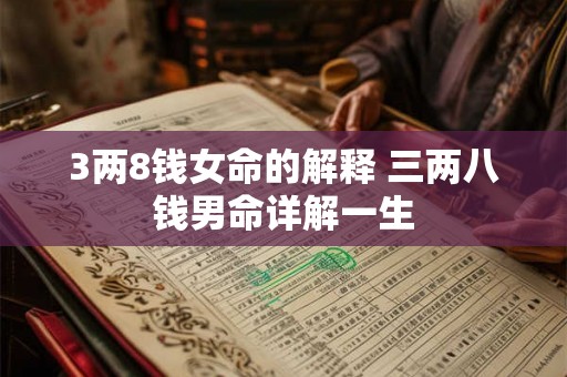 3两8钱女命的解释 三两八钱男命详解一生