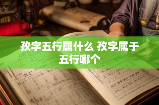 孜字五行属什么 孜字属于五行哪个
