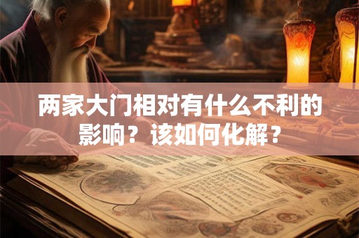 两家大门相对有什么不利的影响？该如何化解？