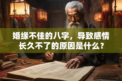 婚缘不佳的八字，导致感情长久不了的原因是什么？