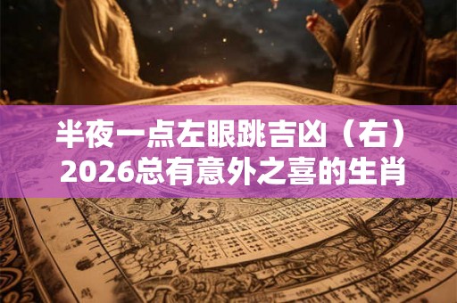 半夜一点左眼跳吉凶（右） 2026总有意外之喜的生肖