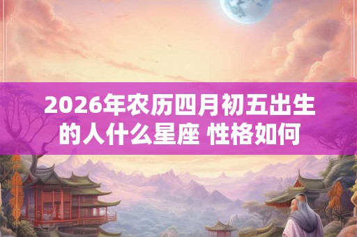 2026年农历四月初五出生的人什么星座 性格如何
