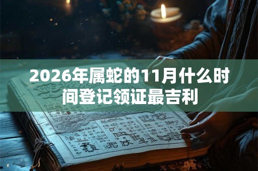 2026年属蛇的11月什么时间登记领证最吉利