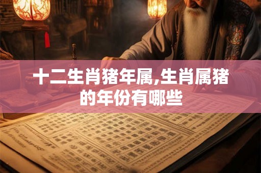 十二生肖猪年属,生肖属猪的年份有哪些