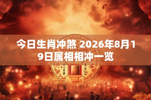 今日生肖冲煞 2026年8月19日属相相冲一览