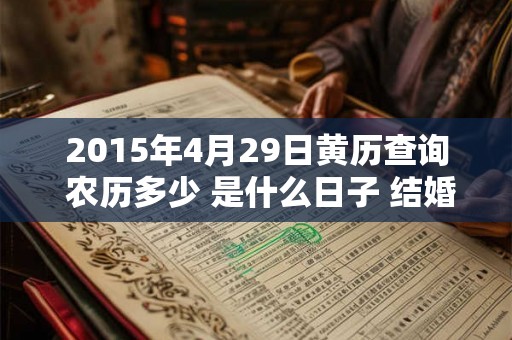 2015年4月29日黄历查询 农历多少 是什么日子 结婚吉时
