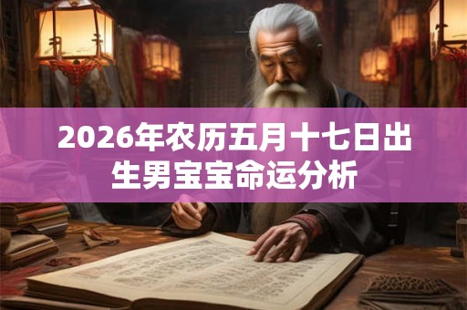 2026年农历五月十七日出生男宝宝命运分析 2026年农历五月十七日出生男宝宝命运分析