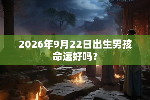 2026年9月22日出生男孩命运好吗？