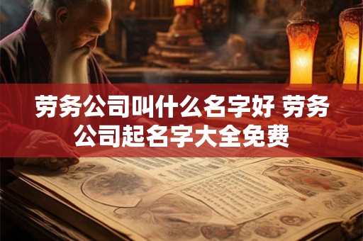 劳务公司叫什么名字好 劳务公司起名字大全免费 劳务公司叫什么名字好 劳务公司起名字大全免费