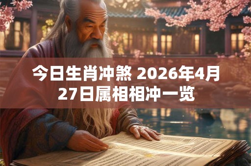 今日生肖冲煞 2026年4月27日属相相冲一览