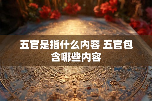 五官是指什么内容 五官包含哪些内容