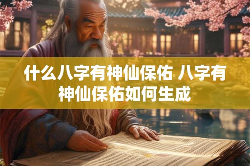 什么八字有神仙保佑 八字有神仙保佑如何生成