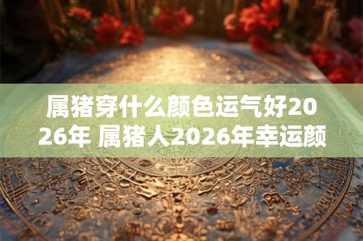 属猪穿什么颜色运气好2026年 属猪人2026年幸运颜色