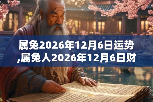 属兔2026年12月6日运势,属兔人2026年12月6日财运,生肖兔2026年12月6日运势