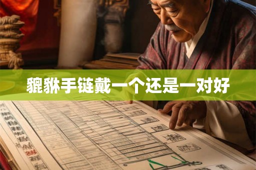 貔貅手链戴一个还是一对好