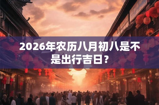 2026年农历八月初八是不是出行吉日？