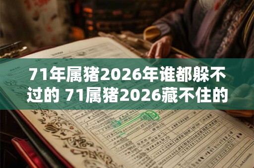71年属猪2026年谁都躲不过的 71属猪2026藏不住的谁 71年属猪2026年谁都躲不过的 71属猪2026藏不住的谁
