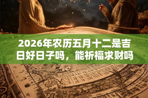 2026年农历五月十二是吉日好日子吗,能祈福求财吗? 2026年农历五月十二是吉日好日子吗,能祈福求财吗?