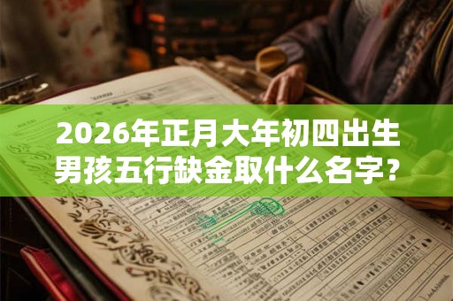 2026年正月大年初四出生男孩五行缺金取什么名字？