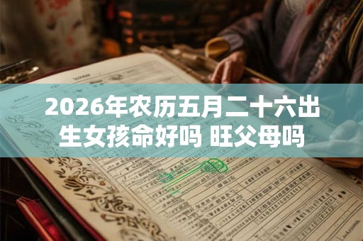 2026年农历五月二十六出生女孩命好吗 旺父母吗