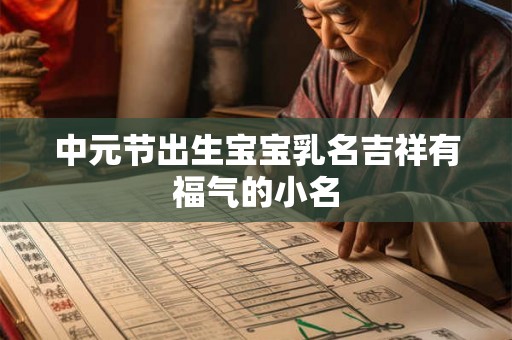 中元节出生宝宝乳名吉祥有福气的小名