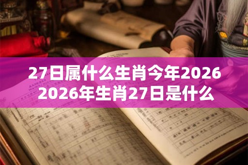 27日属什么生肖今年2026 2026年生肖27日是什么