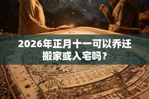 2026年正月十一可以乔迁搬家或入宅吗？