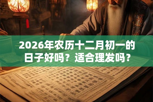 2026年农历十二月初一的日子好吗？适合理发吗？