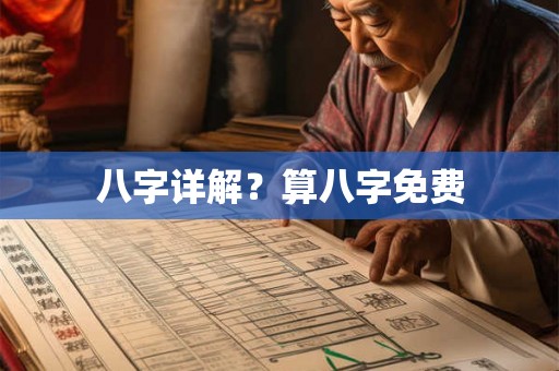 八字详解?算八字免费 八字详解?算八字免费