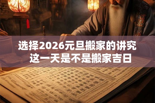 选择2026元旦搬家的讲究 这一天是不是搬家吉日 选择2026元旦搬家的讲究 这一天是不是搬家吉日