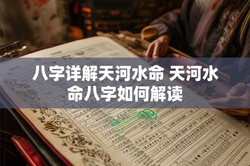 八字详解天河水命 天河水命八字如何解读