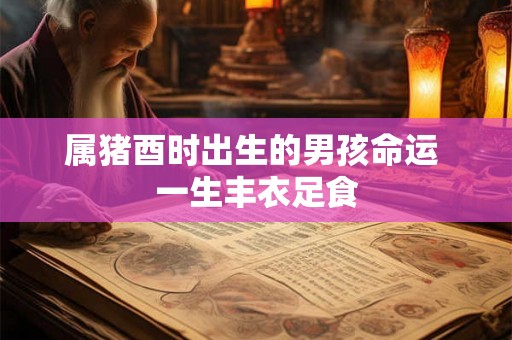 属猪酉时出生的男孩命运 一生丰衣足食 属猪酉时出生的男孩命运 一生丰衣足食