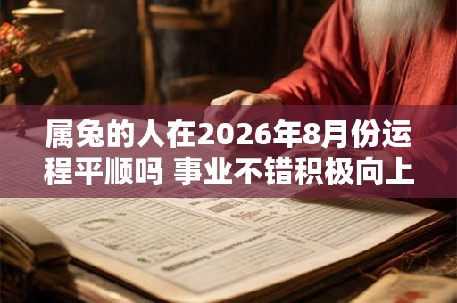 属兔的人在2026年8月份运程平顺吗 事业不错积极向上