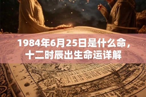 1984年6月25日是什么命，十二时辰出生命运详解