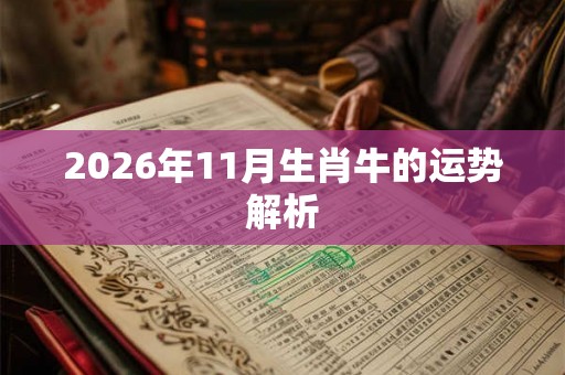 2026年11月生肖牛的运势解析