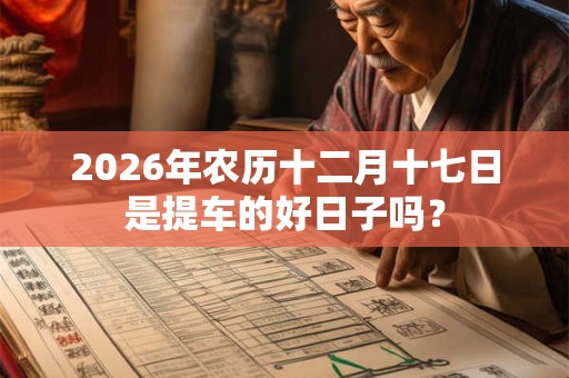 2026年农历十二月十七日是提车的好日子吗？