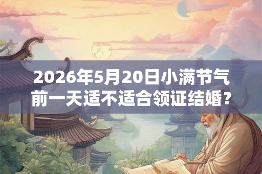 2026年5月20日小满节气前一天适不适合领证结婚？