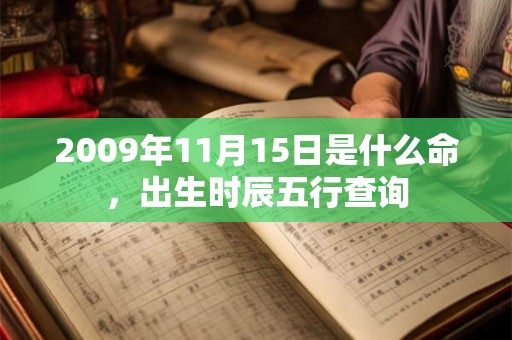 2009年11月15日是什么命,出生时辰五行查询 2009年11月15日是什么命,出生时辰五行查询