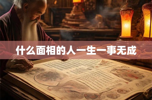 什么面相的人一生一事无成 什么面相的人一生一事无成