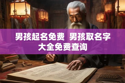 男孩起名免费 男孩取名字大全免费查询 男孩起名免费 男孩取名字大全免费查询