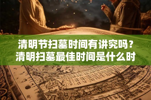 清明节扫墓时间有讲究吗？清明扫墓最佳时间是什么时候？