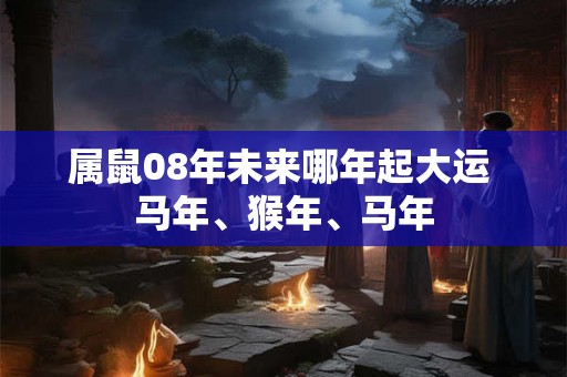 属鼠08年未来哪年起大运 马年、猴年、马年
