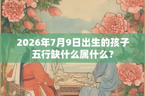 2026年7月9日出生的孩子五行缺什么属什么？