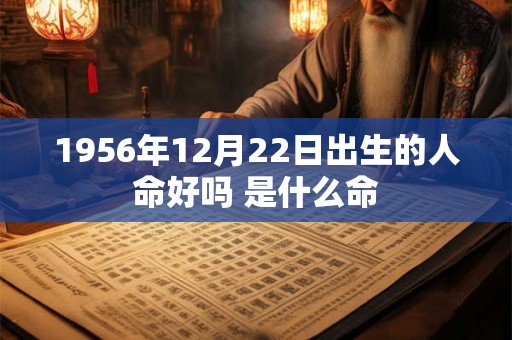 1956年12月22日出生的人命好吗 是什么命