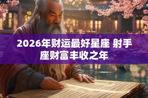 2026年财运最好星座 射手座财富丰收之年