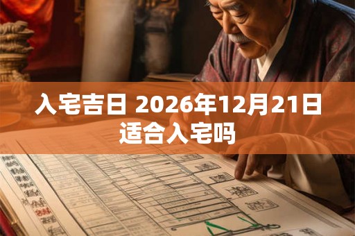 入宅吉日 2026年12月21日适合入宅吗