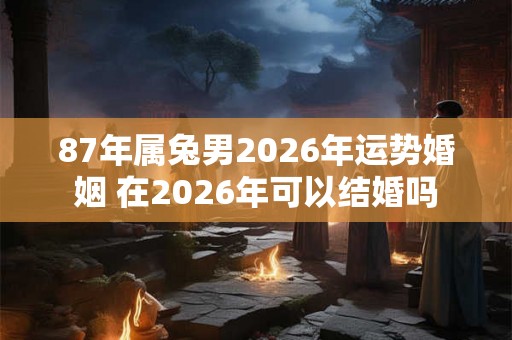 87年属兔男2026年运势婚姻 在2026年可以结婚吗