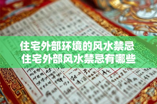 住宅外部环境的风水禁忌 住宅外部风水禁忌有哪些