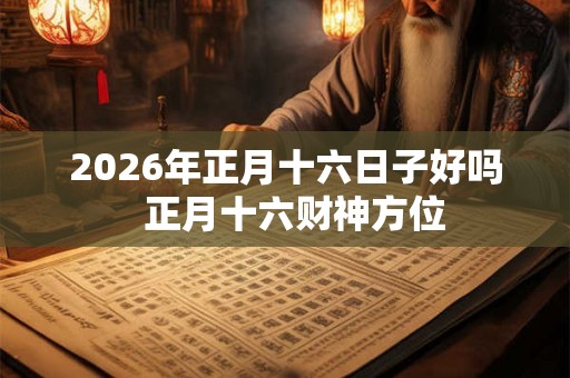 2026年正月十六日子好吗 正月十六财神方位 2026年正月十六日子好吗 正月十六财神方位